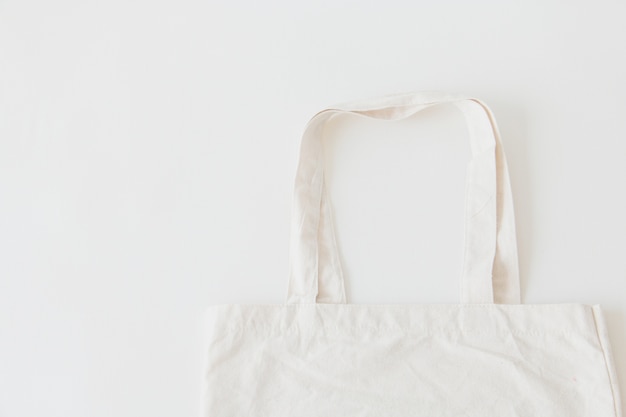 Photo cotton bag on white background