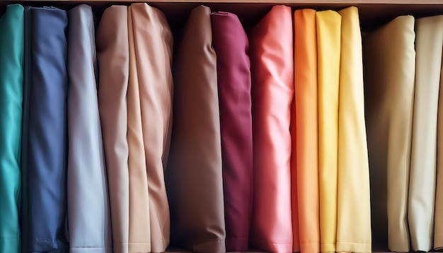 Cotton bedding stacked on a shelf