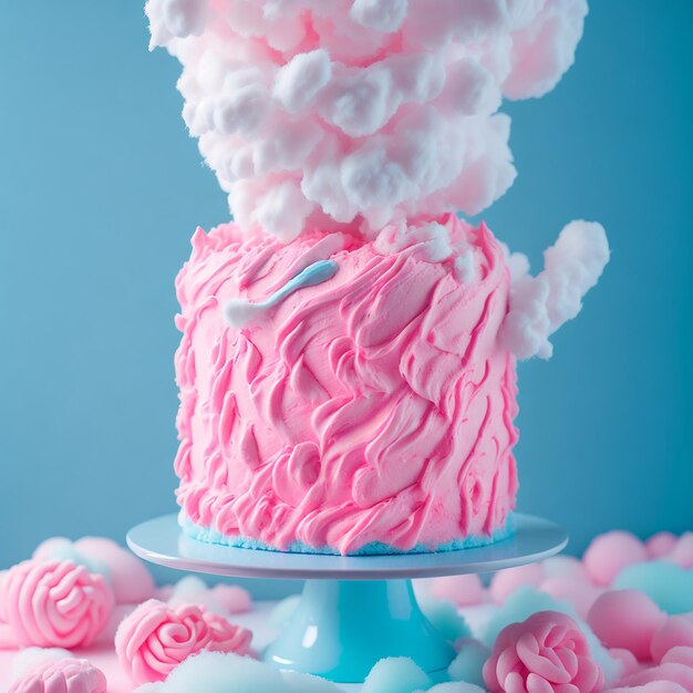 Photo cotton candy cake image for design