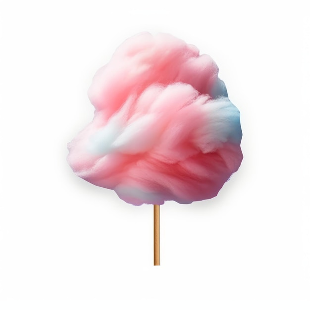 Photo a cotton candy carnivalstyle 3d icon cartoon generative ai