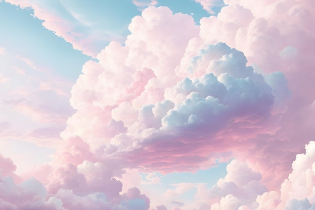 Cotton candy clouds backgrounds cotton candy clouds ai generated