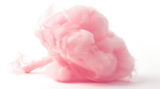 cotton candy on white background Generative Ai