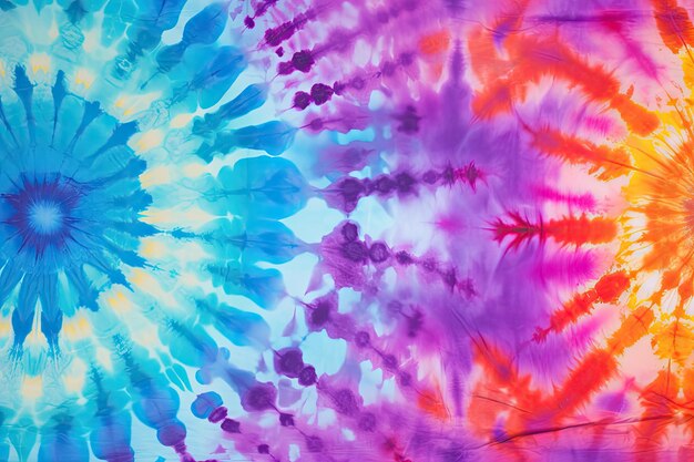 Photo cotton fabric background with abstract tie dye pattern