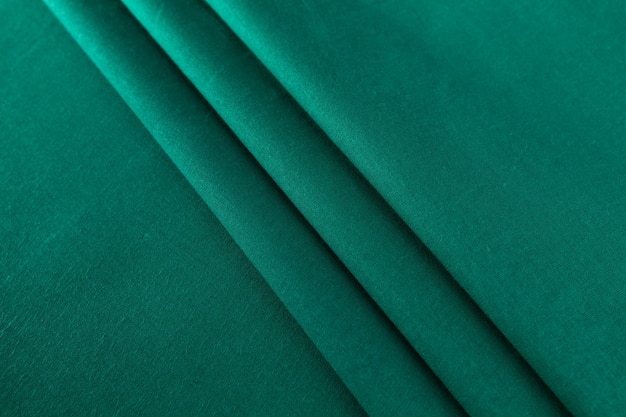 Cotton fabric with draped pleats of linen weave