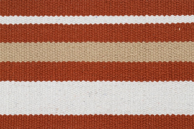 cotton mat made of dyed threads, fabric texture