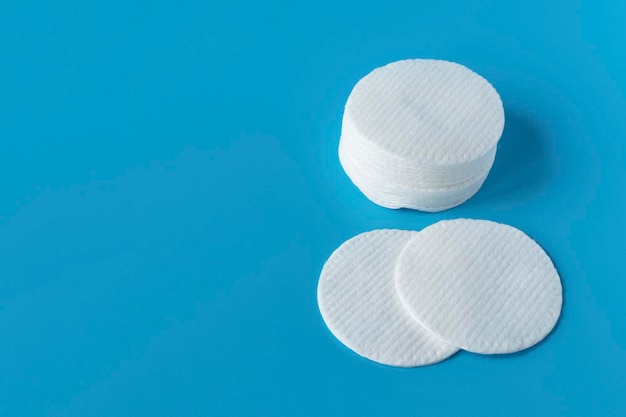 Cotton pads for skin care for cleansing the face of cosmetics with tonic or micellar cleansing water Cosmetic products