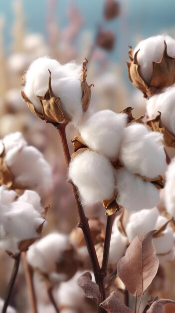 Photo cotton plant photos with full of fresh vibes and blooming moments