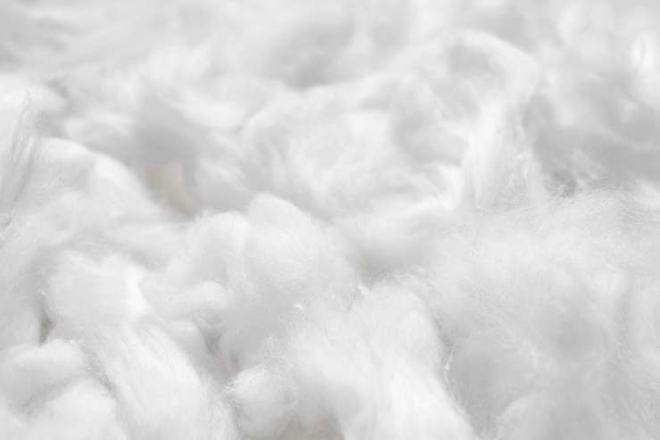 Photo cotton soft fiber texture background white fluffy natural material