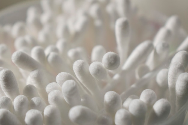 Cotton sticks for hygiene macro