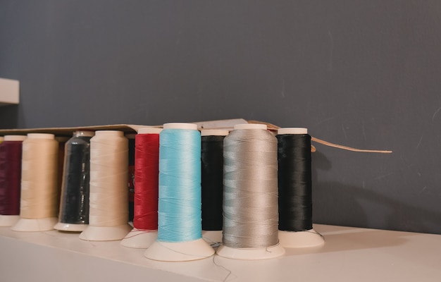 Cotton thread retro style, tools for industrial sewing machine.