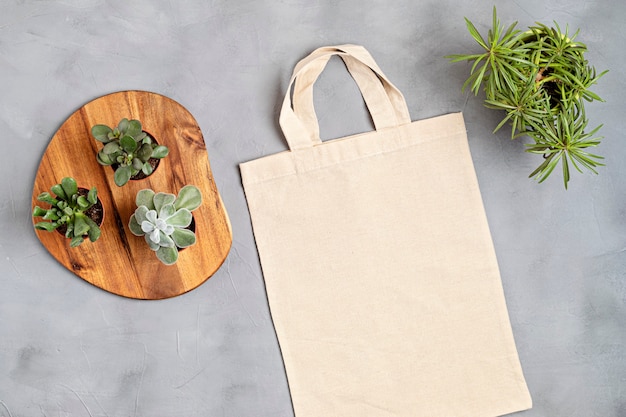 Cotton tote bag zero waste living, sustainability, eco friendly lifestyle