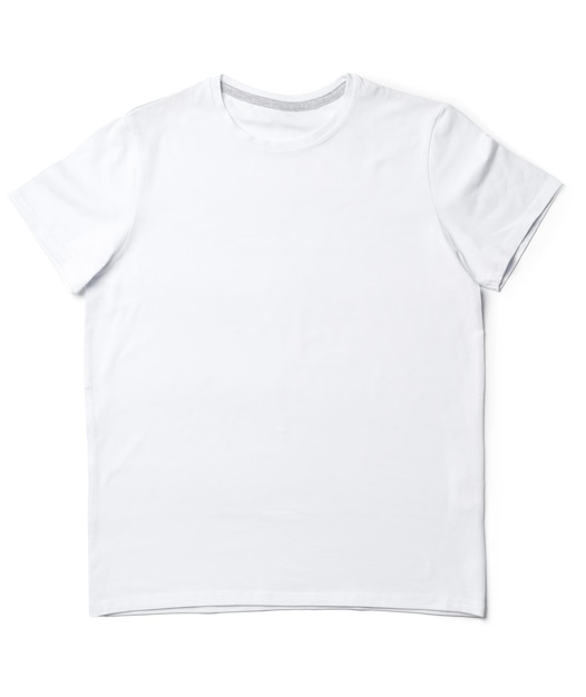 Premium Photo | Cotton tshirt isolated on a white background top view