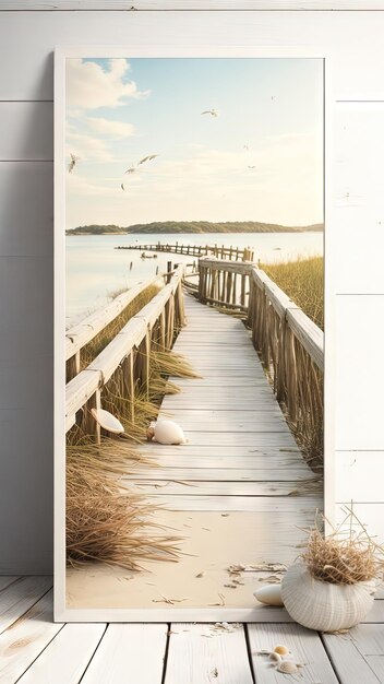 Cottongrass Poster A Tranquil Beach at Sunset