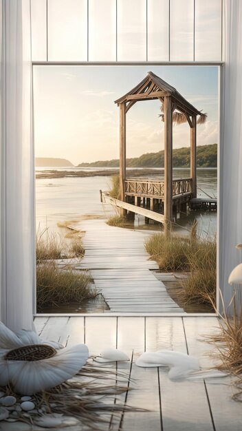 Cottongrass Poster A Tranquil Beach at Sunset