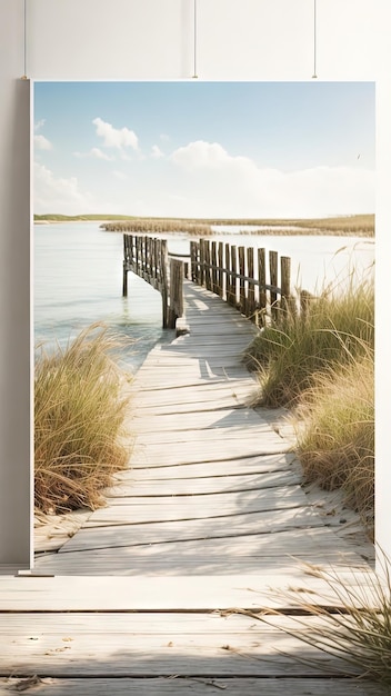 Cottongrass Poster A Tranquil Beach at Sunset