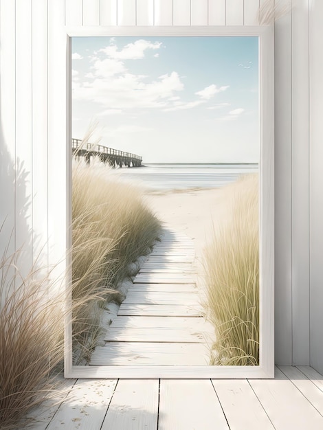 Cottongrass Poster A Tranquil Beach at Sunset