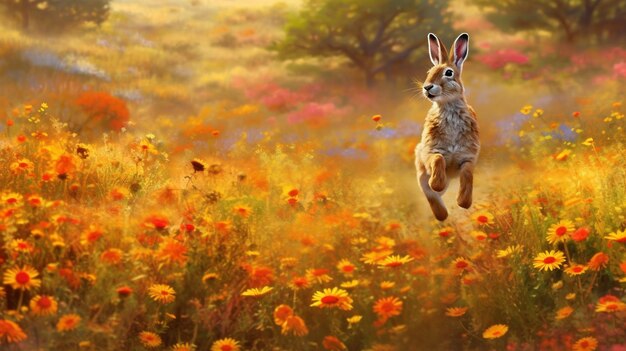 Cottontail hd 8k wallpaper stock photographic image