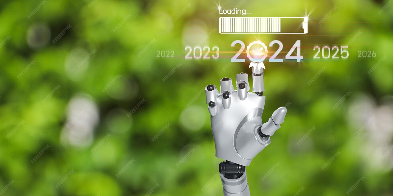 Premium Photo Countdown to 2024 concept the taps a virtual download