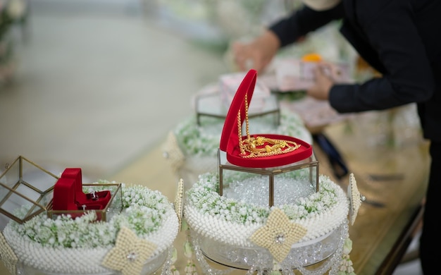 Counting the dowry Thai Traditional Ceremony