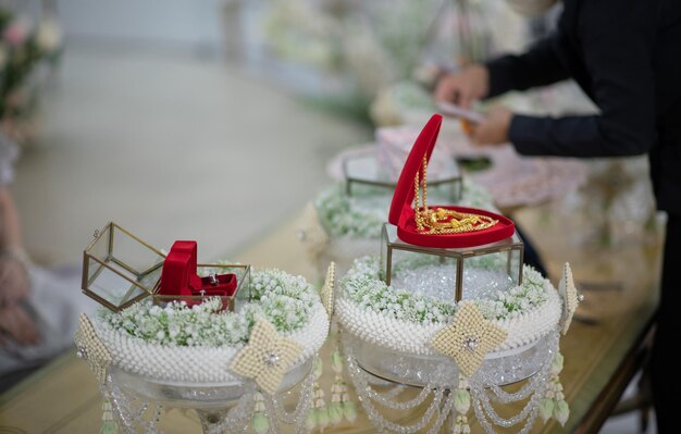 Counting the dowry Thai Traditional Ceremony