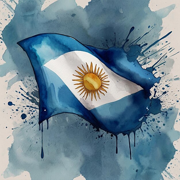 아르헨티나 국기 기호 국가 표지 국가 일러스트 디자인