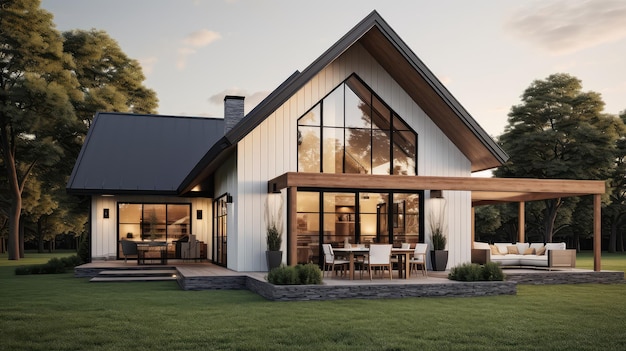 Country design farmhouse building