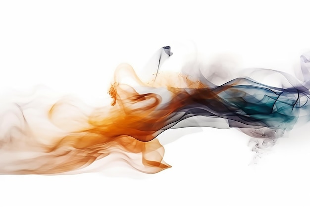 Country flag flying in the wave with smoke abstract background