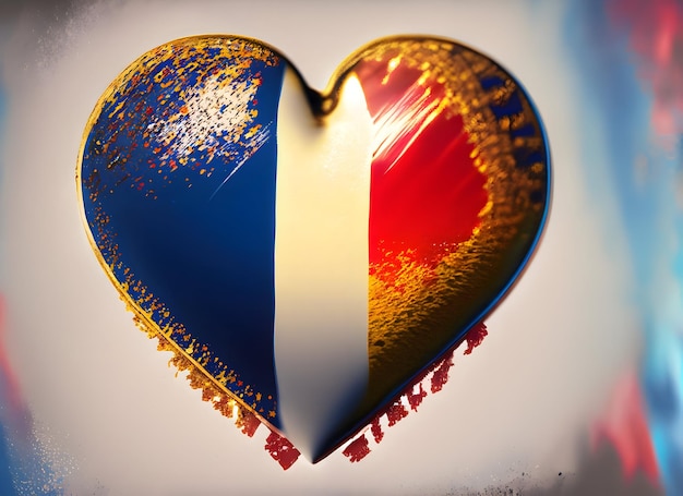 country flag heart france