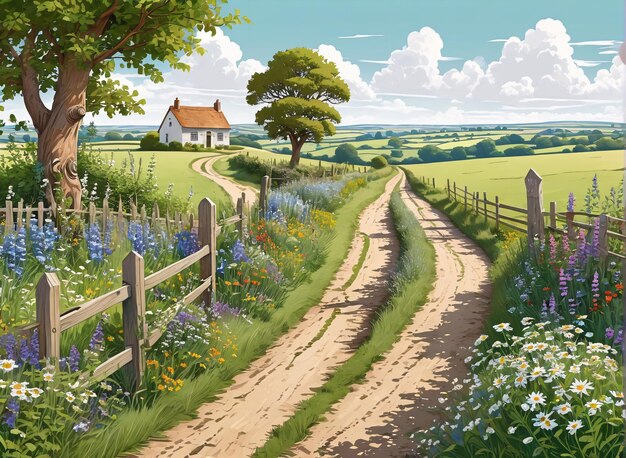 a country lane by person