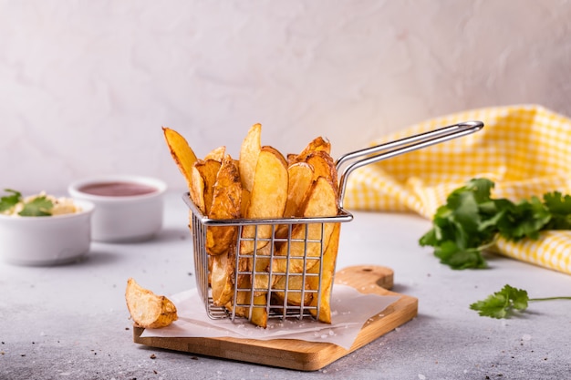 Country potato fries with spices