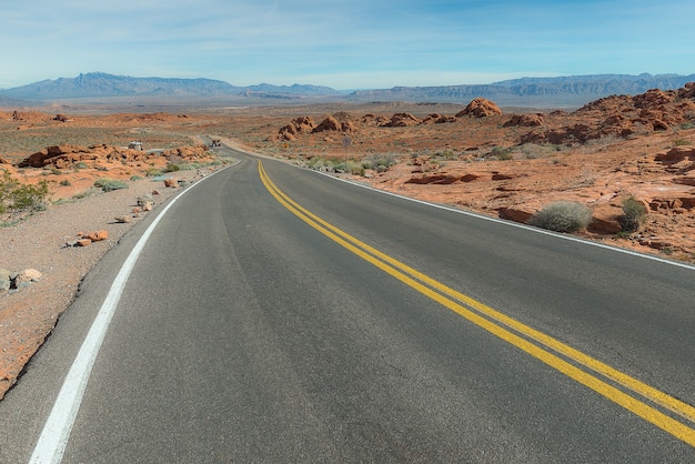 Country road in desert