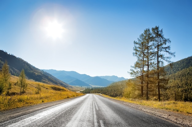 Country road Highway in the mountains