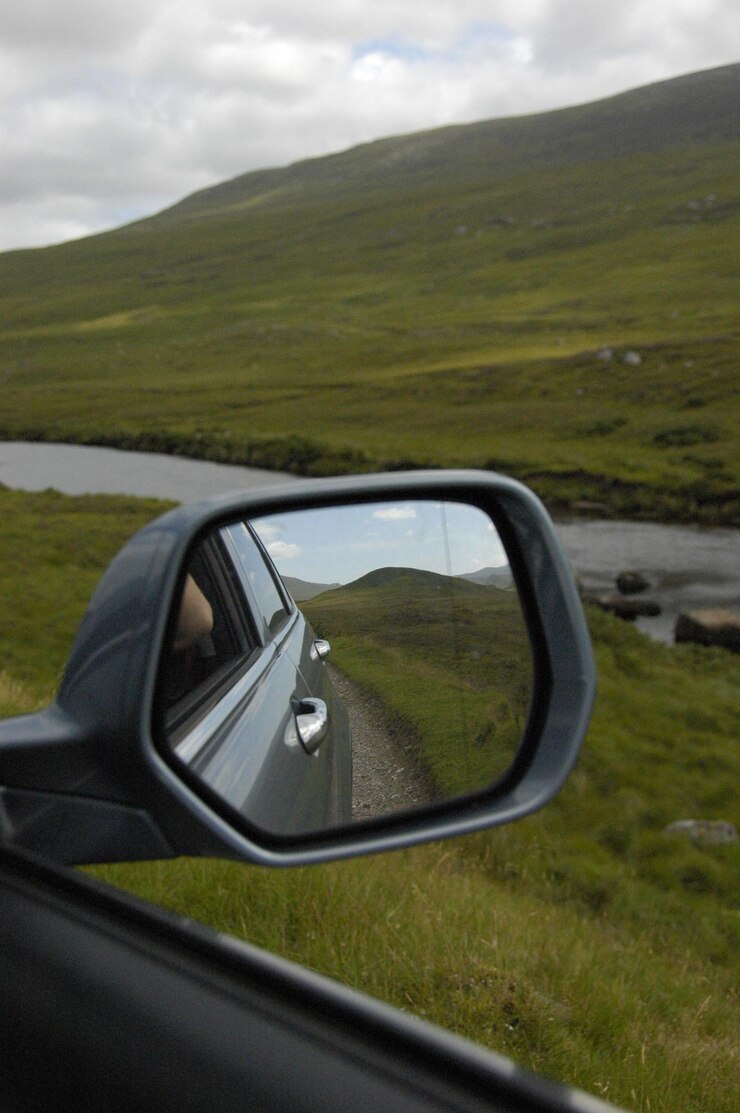 Photo country road passing through landscape