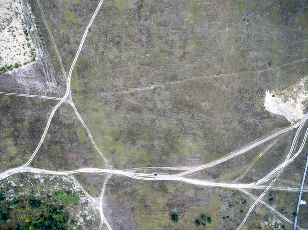 country road, view from above