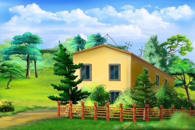 Country side private house in nature