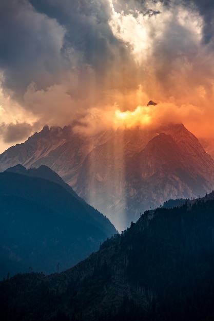 Countryside around Lake Alleghe, Veneto, Italy