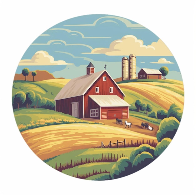 Countryside cartoon logo 3