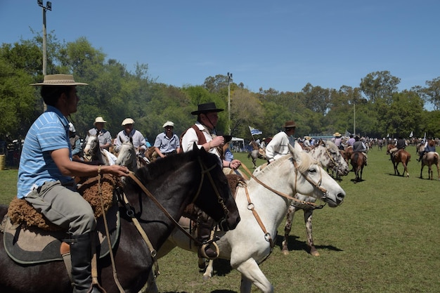 Countryside horse parade in Uruguay