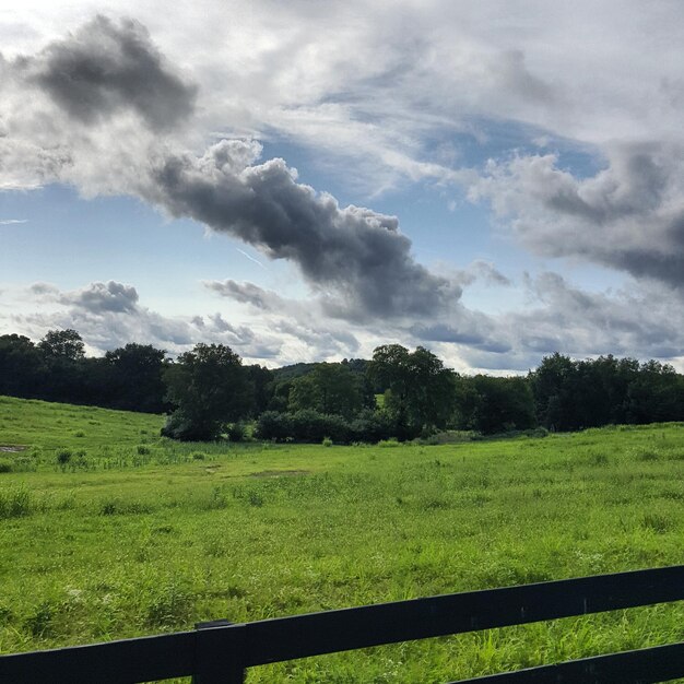 Foto paesaggio di campagna contro il cielo