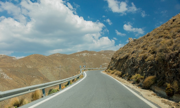 Countryside road in mountains of Heraklion