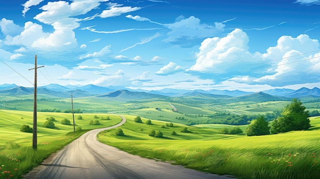 Countryside scenic sky day landscape