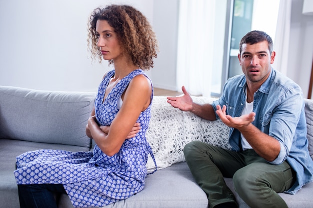 Couple arguing with each other