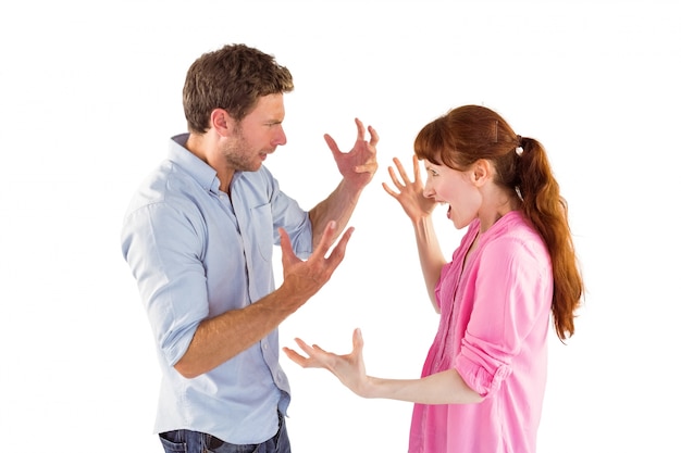Couple arguing with each other