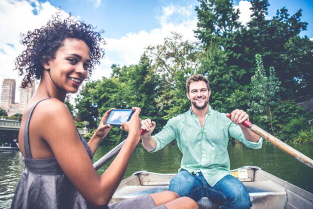 Couple on boat