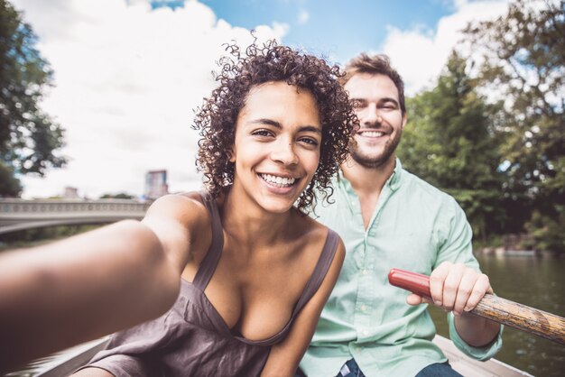 Couple on boat