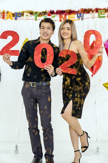 Photo couple celebrate 2020 party