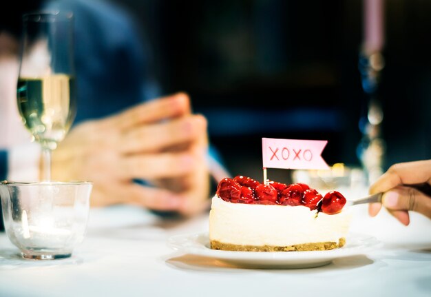 Couple celebrate valentine's day together