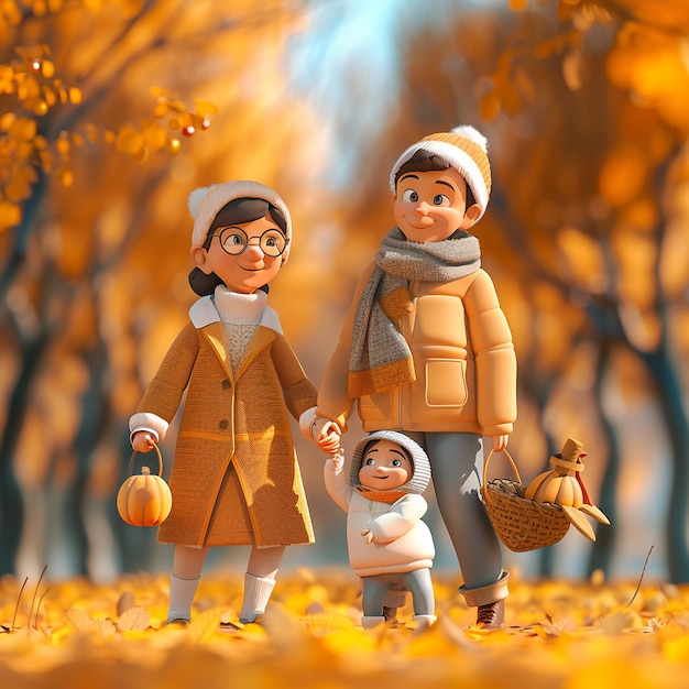 a couple of children are holding hands and a pumpkin