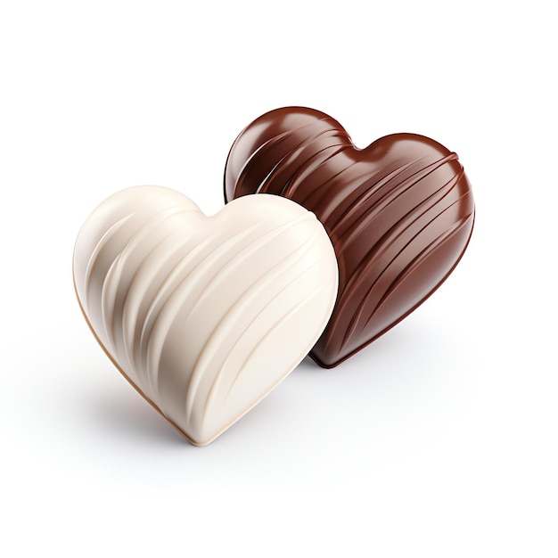 a couple of chocolate hearts