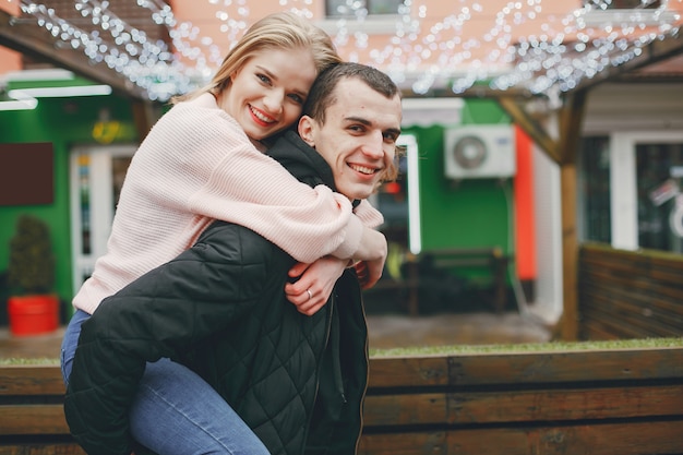 Couple in a city